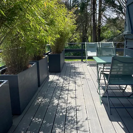 Scorfel Lodge, Northwood, Bain Nordique, Terrasse בקתה *